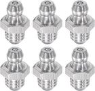 6Pcs Metric Stainless Steel Straight Grease Fitting M8 x 1.25mm Thread Hydraulic Grease Fitting Accessories