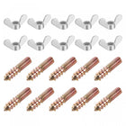 M6 Wing Nuts Butterfly Nut Silver Tone 20pcs and M6x30mm Hanger Bolt Double Headed Screw 20pcs