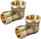Brass Pipe Fitting 90 Degree Elbow 3/4 (BSP) Male X 3/4 (BSP) Female 2pcs