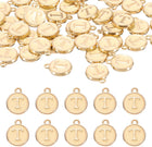 LinkMejor 52pcs Letter Charm, Enamel Letter Pendants, Alphabet t Pendants Double Sided Beads Charm for DIY Bracelet Necklace Pendants Earring Jewelry, Champagne Gold