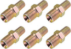 Reducing Pipe Fitting Reducer Hex 1/8 NPT x 1/4 BSP Male Connector 6Pcs