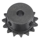 15 Tooth Roller Sprocket B Type, #25 Chain, Single Strand 1/4" Pitch, 6.35mm Bore Black Oxide C45 Carbon Steel with Set Screws for ISO 04C