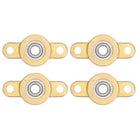 4Pcs TF06 Pillow Block Bearings for 6mm Diameter Shaft, Self Aligning 2-Bolt Flange Bearing, Copper Housing, (ABEC 3)