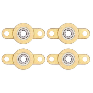 4Pcs TF06 Pillow Block Bearings for 6mm Diameter Shaft, Self Aligning 2-Bolt Flange Bearing, Copper Housing, (ABEC 3)