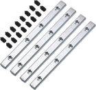 Straight Line Connector, 4Pcs 4.3inch Inside Joint Brackets with M5 Screws for 3030 Series Aluminum Extrusion Profile T Slot 8mm (Silver)