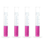 Plastic Graduated Cylinder, 50ml Measuring Cylinder, Science Test Tube Beakers, 2-Sided Metric Marking, Clear Hex Base for Lab Home 4Pcs
