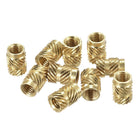 knurled Insert Nuts, 60Pcs M5 x 10mm L x 7mm OD 3D Printing Brass Nuts Female Threaded Inserts Brass Heat Set Insert Embedment Nut