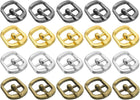 LinkMejor 20Pcs Metal Roller Buckles, 7mm - 0.28" Rectangle Sewing Mini Buckles Webbing Slider Single Pin Slides for DIY Craft Accessories Clothes Belt (4Colors, 11mm)