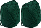 LinkMejor Festival Gift DIY Scarf Sweater Hat Knitting Sewing Yarn String Cord 100g 2pcs Dark Green