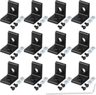 1515A Aluminum Extrusion Profile Corner Bracket, 2 Holes L-Shape Bracket, Right Angle Joint Connectors, Black, 1 Set