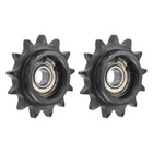 Chain Idler Sprocket 8mm Bore, 13 Tooth Sprocket Tensioner, C45 Carbon Steel Roller Chain Sprocket with Bearing for ISO 06B Chain, 2Pcs