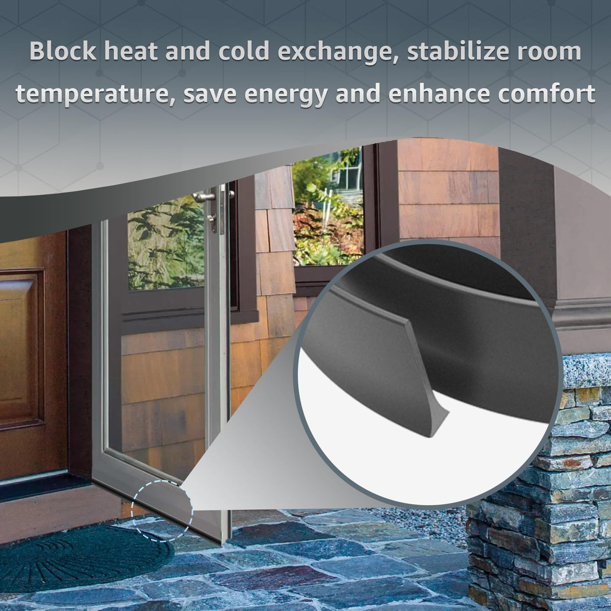 2 Pcs Pengganti untuk Andersen Storm Door Botton Sweep Fin Weatherstrip