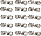 6-12mm Stainless Steel Adjustable Gear Hose Clamps Silver Tone 30pcs