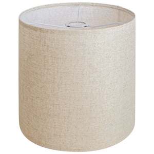 Beige Linne Høy Trommel Lyskuppel, 11" Øvre x 11" Nedre x 12" Høy Lyskuppel, Lyskuppel Erstatning for Bord- og Gulvlamper, Hengelampe，Håndlaget Lyskuppel，Enkel Montering