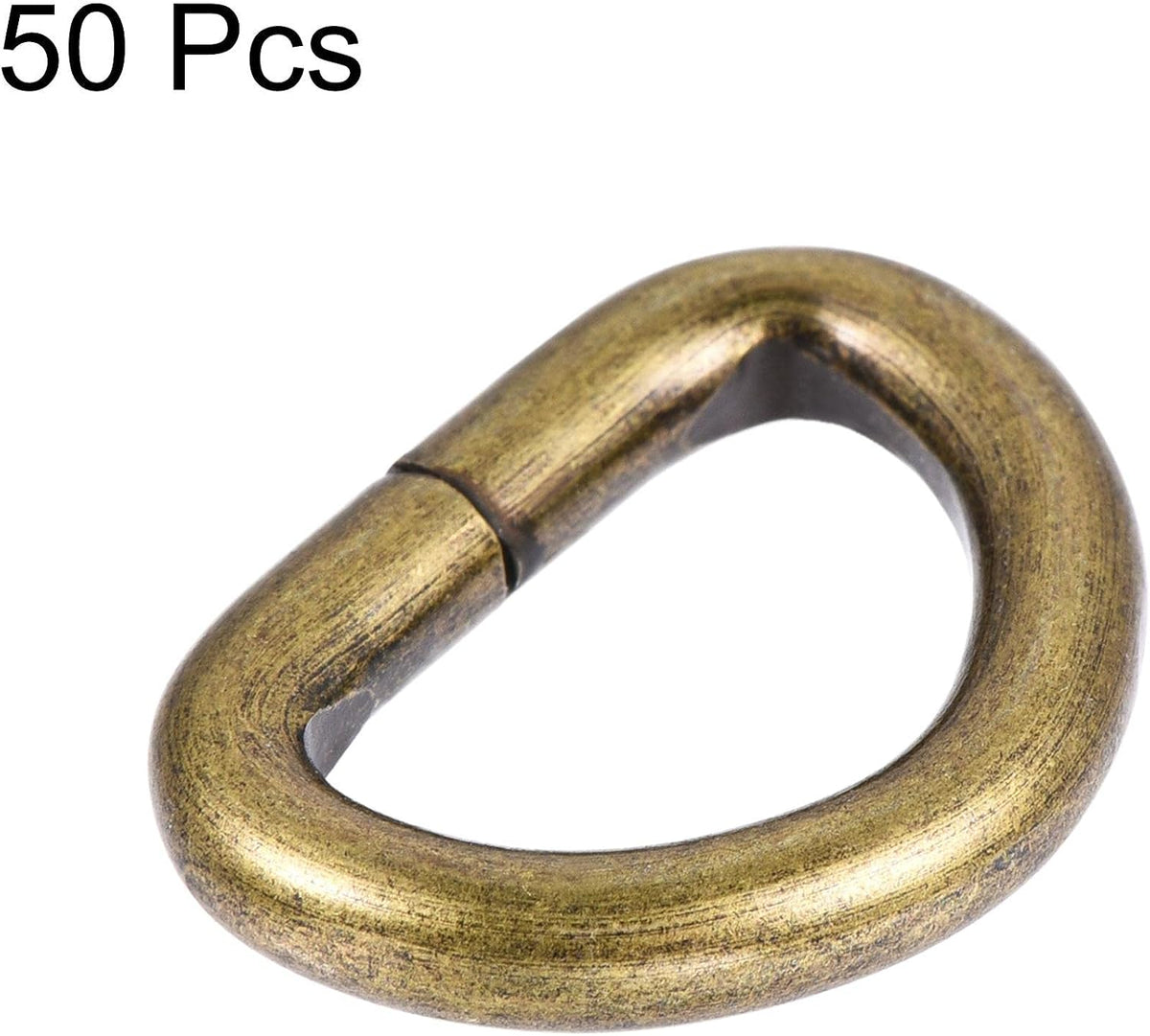 メタルDリング0.39"(10mm)Dリングバックル ハードウェアバッグベルト クラフトDIYアクセサリー ブロンズトーン 150個