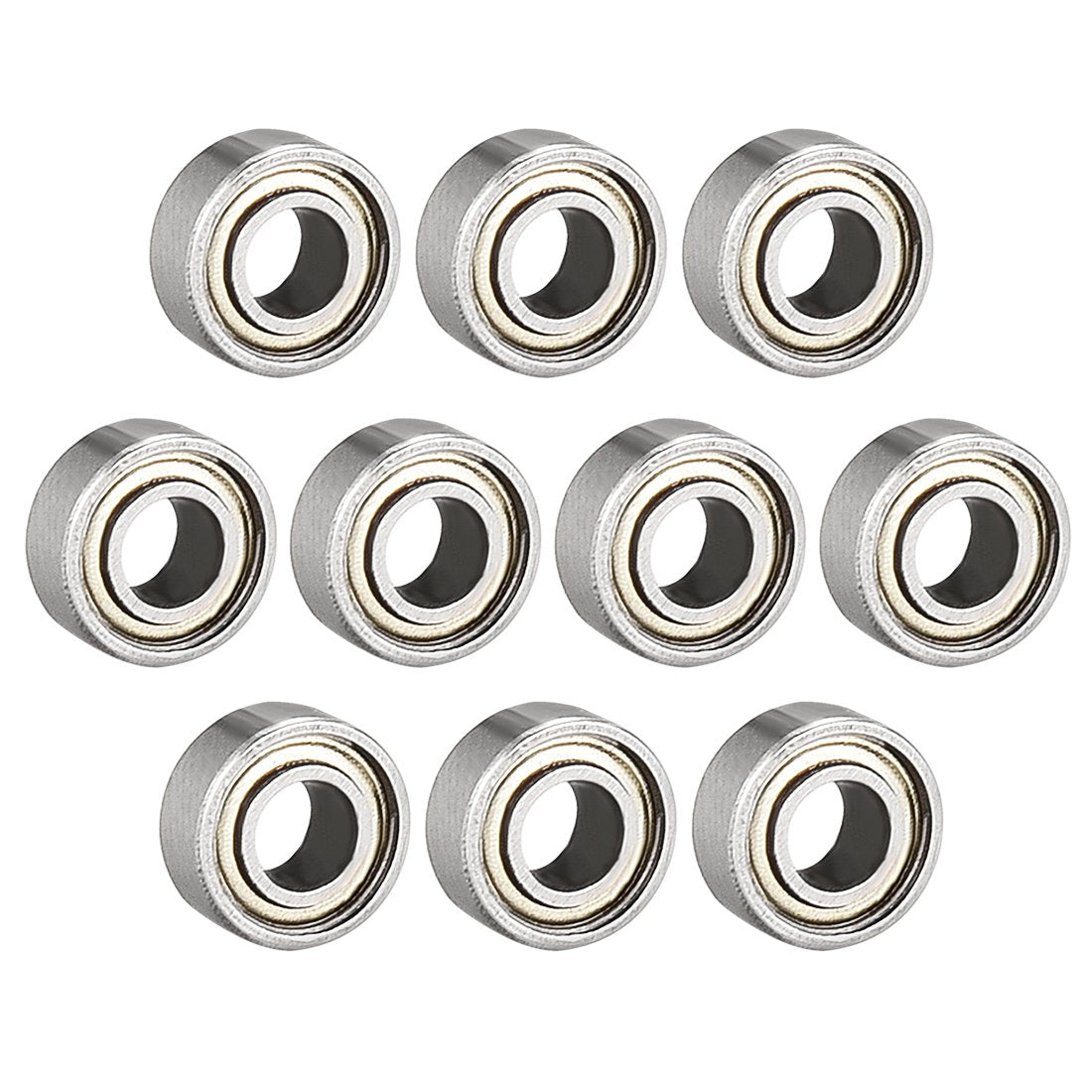 683ZZ Ball Bearing 3mm x 7mm x 3mm Double Shielded 683-2Z Deep Groove Bearings, Carbon Steel (Pack of 10)