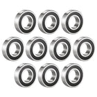 Deep Groove Ball Bearing 6206-2RS Double Sealed, 30 x 62 x 16mm Carbon Steel Bearings, 10Pcs