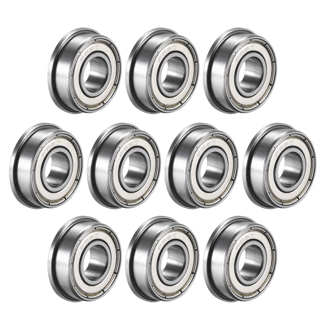 FR6ZZ Flanged Ball Bearing 3/8" x 7/8" x 9/32" Double Metal Shielded (GCr15) Chrome Steel Flange Rip Bearings 10pcs