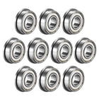 FR6ZZ Flanged Ball Bearing 3/8" x 7/8" x 9/32" Double Metal Shielded (GCr15) Chrome Steel Flange Rip Bearings 10pcs