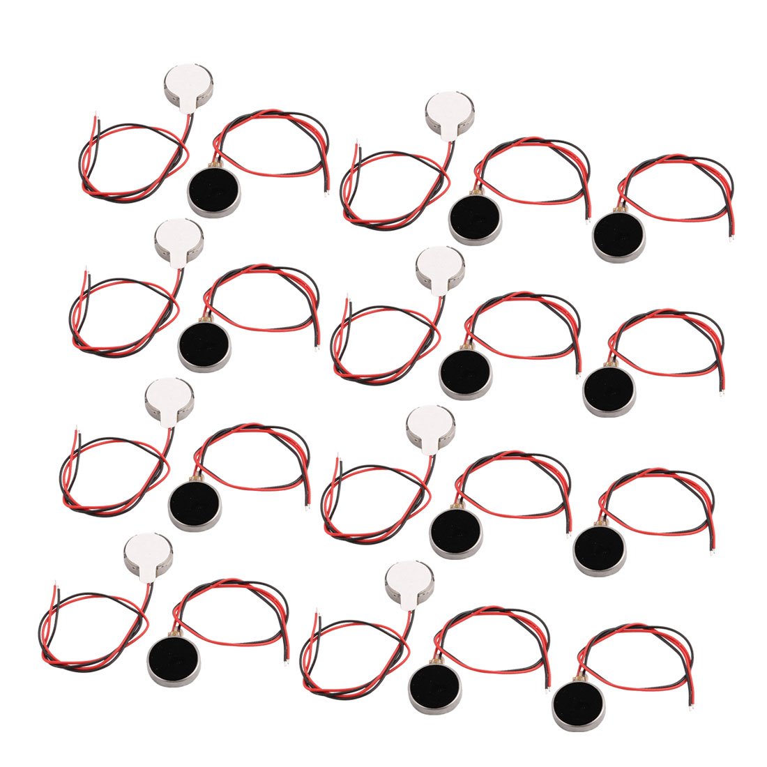 20Pcs DC 3V 10mm Dia Mobile Phone Coin Flat Vibrating Vibration Motor w Wire
