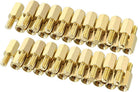 40pcs M3 8+6mm Female Male Thread Brass Hex Standoff Spacer Screws PCB Pillar