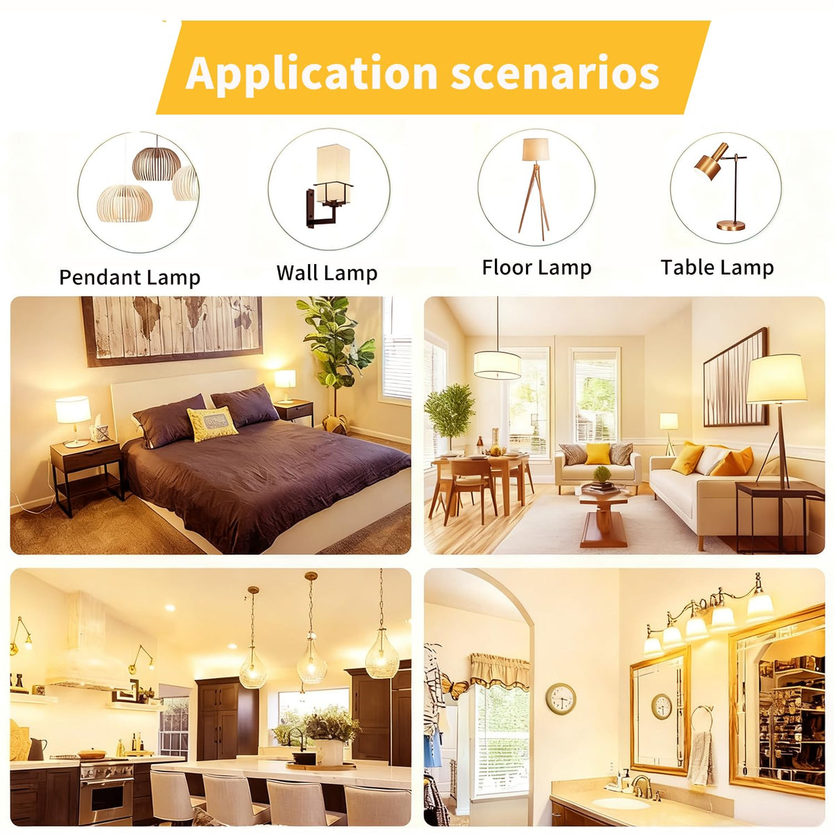 LinkMejor E14 Avrupalı Amonyum Basing Lambası, 40W İle Eşdeğer, Tel Açık Sıcak