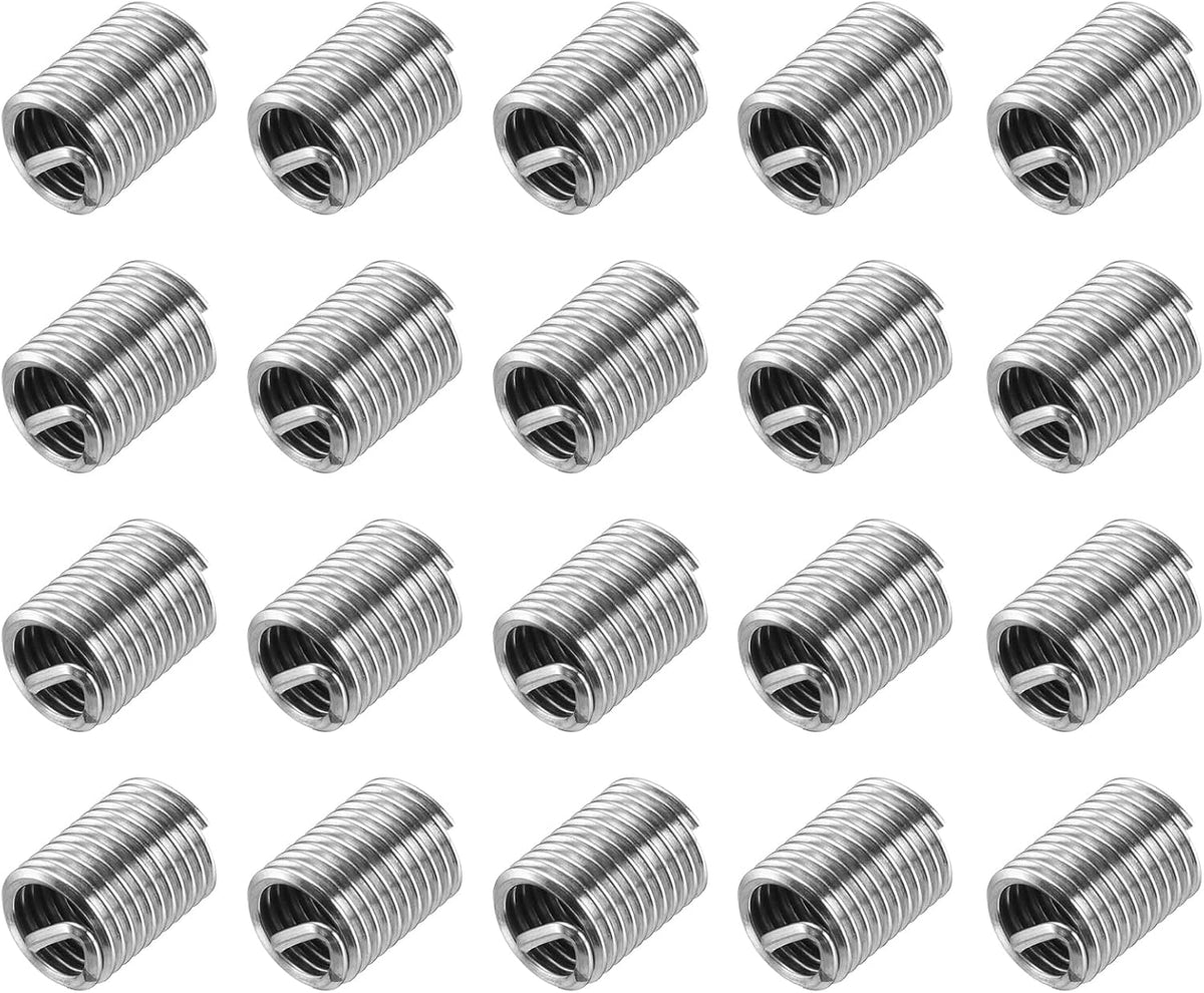M6 x 1mm x 2D 304 Stainless Steel Wire Thread Inserts 20pcs