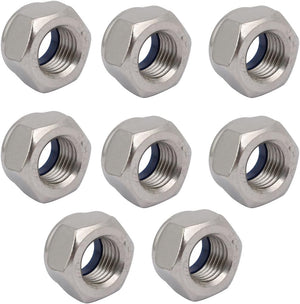 8pcs M14 x 1.5mm Pas Metric Fil Roză 304 Oțel Inox Hex Lock Nuts