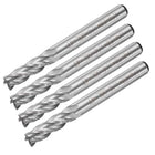 4pcs 4 Flute 1/4" x 1/4" Cutting Slotting End Mill Router Bit HSS CNC Cutter Router Bits Upcut Spiral Milling Cutter Tool for Wood PVC MDF Engraving