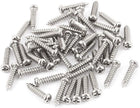50 Pcs M2.5 x 12mm Stainless Steel Round Head Self Tapping Screws Bolts