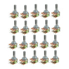 WH148 100K Ohm Variable Resistors Dual Turn Rotary Carbon Film Taper Potentiometer 20pcs