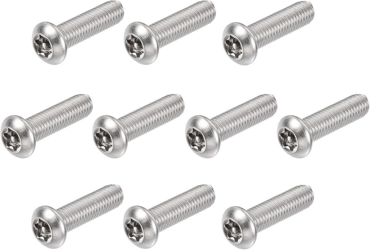 M8x30mm Torx Security Machine Screw, 10pcs Pan Head Screws Inside Column, 304 Stainless Steel Fasteners Bolts