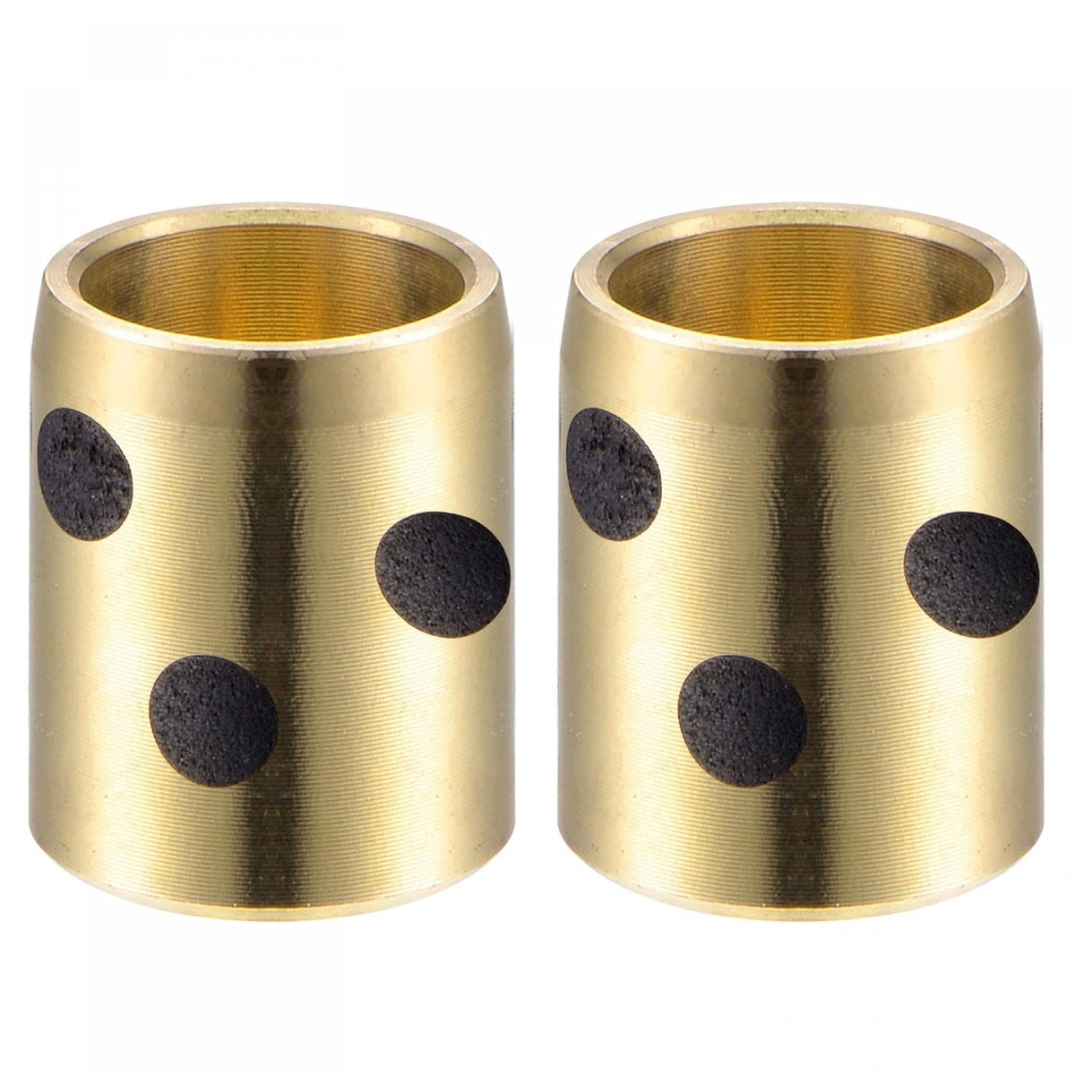 Sleeve Bearings 8mm Bore 11mm OD 15mm Length Wrapped Oilless Bushings Brass Graphite 2pcs