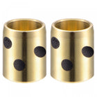 Sleeve Bearings 8mm Bore 11mm OD 15mm Length Wrapped Oilless Bushings Brass Graphite 2pcs