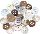 25pcs Natural Shell Buttons, 4 Hole Mother of Pearl Buttons 11.5mm Sewing Craft Button for Shirt Bag DIY Sewing Crafts Decoration, Multicolored