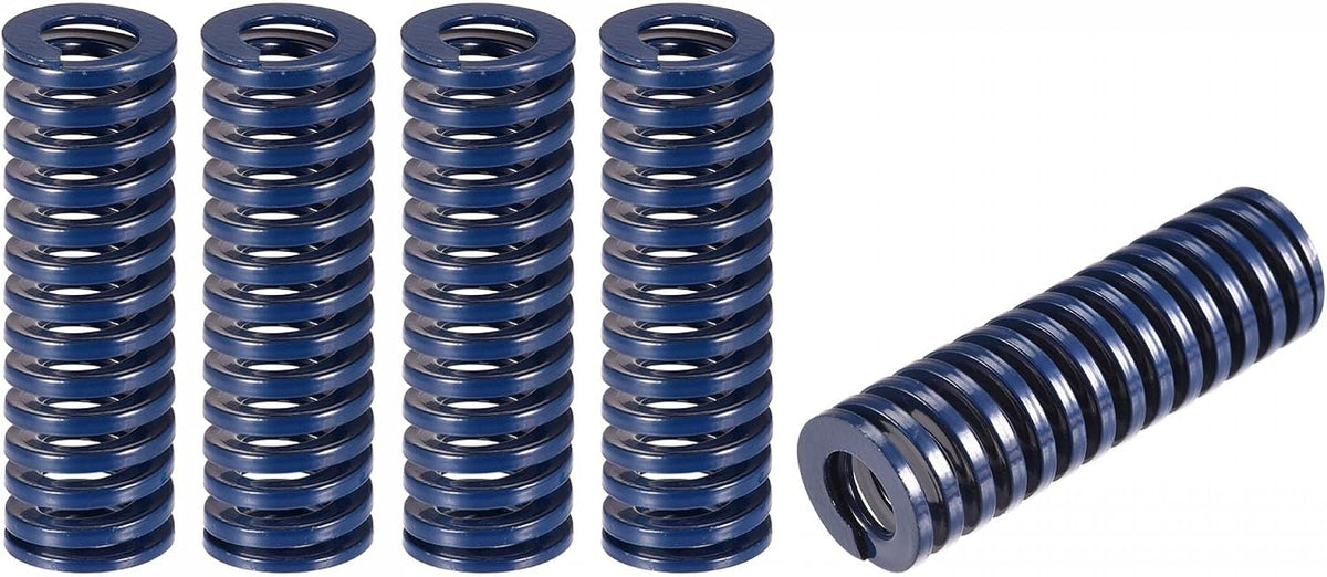 3D Printer Die Spring, 5pcs 16mm OD 50mm Long Spiral Stamping Light Load Compression Mould Die Springs for 3D Printer Electric Part, Blue