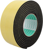 3Meter 60mm x 5mm Single-side Adhesive Shockproof Sponge Foam Tape for Door Window Yellow Black