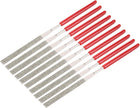 10pcs Flat Diamond Needles File 2mm x 100mm 150 Grit for Metal Glass Wood Stone Grinding Polishing Engraving