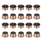 20Pcs Flanged Sleeve Bearings, 22mm Bore x 25mm OD x 15mm Length x 32mm, Sintered Bronze Wrapped Oilless Bushings