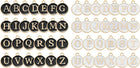 52 Pcs Letter Charm, Alloy A-Z Initial Charm Round Alphabet Pendant for Necklace Bracelet Earring Jewelry Making Diy, Black+White
