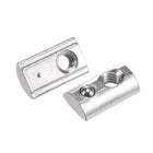 M4 T Slot Nuts Roll in Spring T-nut with Ball Carbon Steel for 2020 Series Aluminum Extrusion Profile Rail with 6mm Slot 30Pcs
