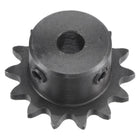 14 Tooth Roller Sprocket B Type, #25 Chain, Single Strand 1/4" Pitch, 6.35mm Bore Black Oxide C45 Carbon Steel with Set Screws for ISO 04C