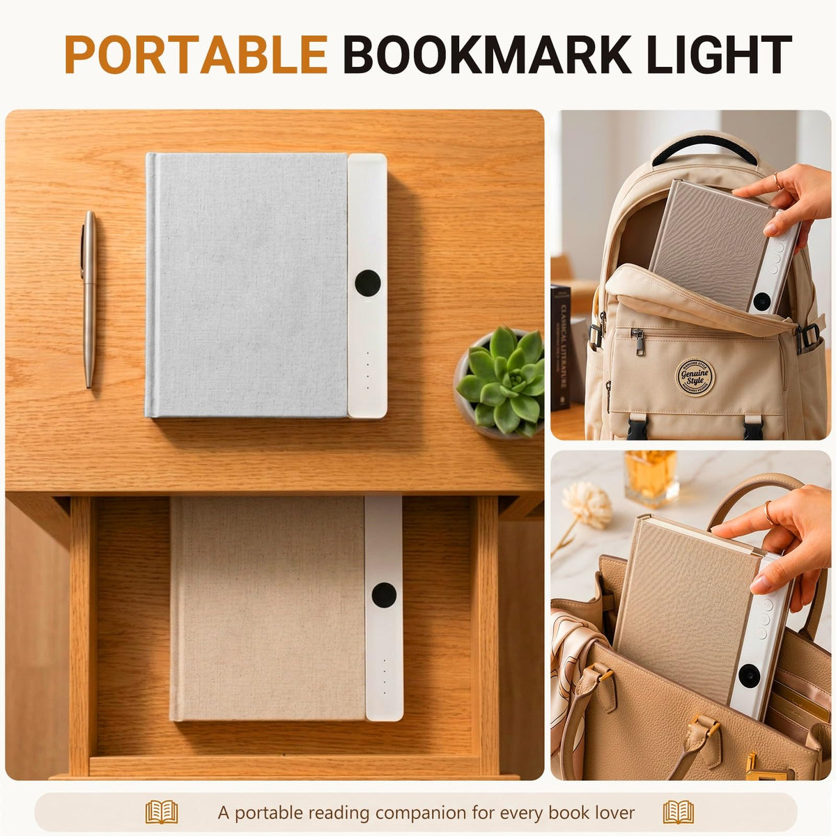 LinkMejor 30 LED Luce Libro & Luce Notte 2 in 1, Luce Libro Piana Bianca