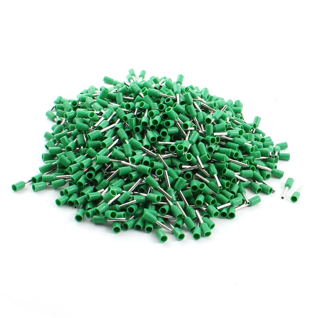 E07508 20AWG Tube Type Insulated Cable Ends Connectors with 1000 Piece, Green