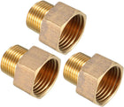 Brass Threaded Pipe Fitting G3/8 Male x G1/2 Female Coupling 3pcs
