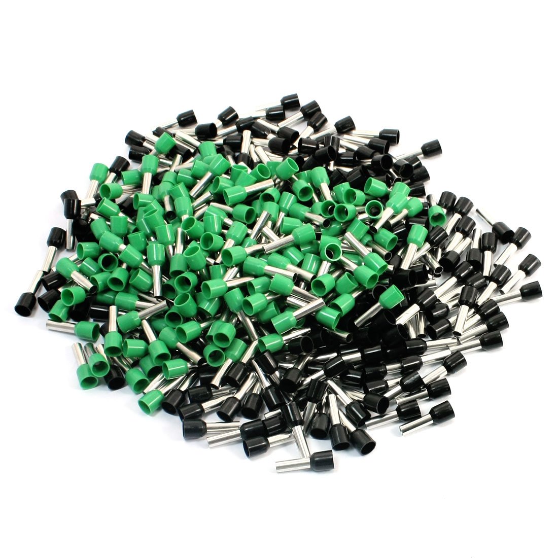 a14040200ux0624 E6012 Metal Tube Pre-Insulate Terminals with 380 Piece, 10 AWG Wire, Black/Green