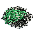 a14040200ux0624 E6012 Metal Tube Pre-Insulate Terminals with 380 Piece, 10 AWG Wire, Black/Green