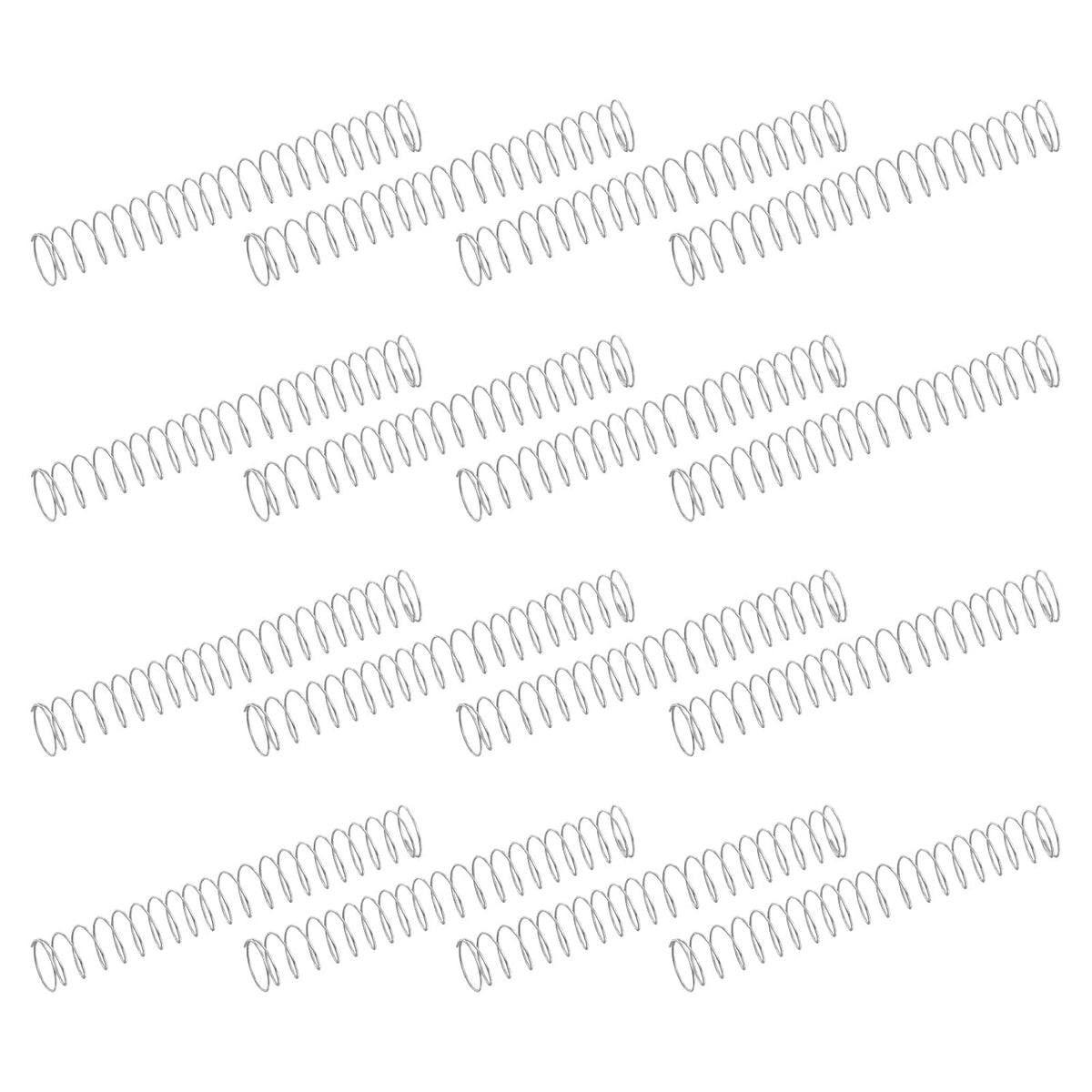 50Pcs 304 Stainless Steel Compression Springs, 0.2mm x 4mm x 30mm Small & Tiny Pen Spring for Home Repair & DIY, Workshop & Industrial Use, (Silver Tone)