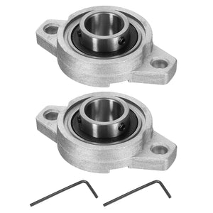2pcs KFL003 Pillow Block Bearings 17mm Bore Bearing Units Zinc Alloy Flange Mounted Bearing Housing, P6(ABEC3)