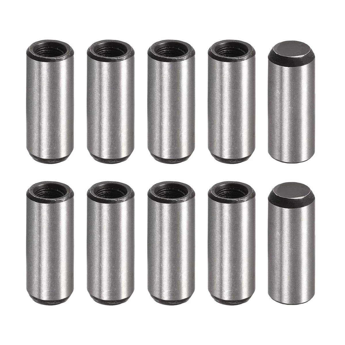 M6 Internal Thread Dowel Pin 10pcs 10x25mm Chamfering Flat Carbon Steel Cylindrical Pin Bed Bookshelf Metal Devices Industrial Pins